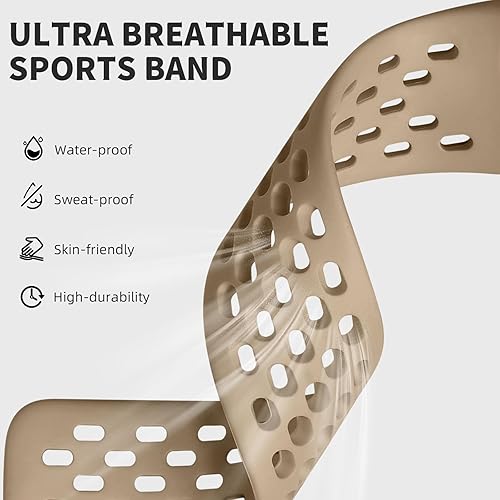 Miniatura 2 de Getino Compatible con Fitbit Charge 5 bandasCharge 6 bandas mujeres hombres, correa deportiva de repuesto suave transpirable correas ajustables para