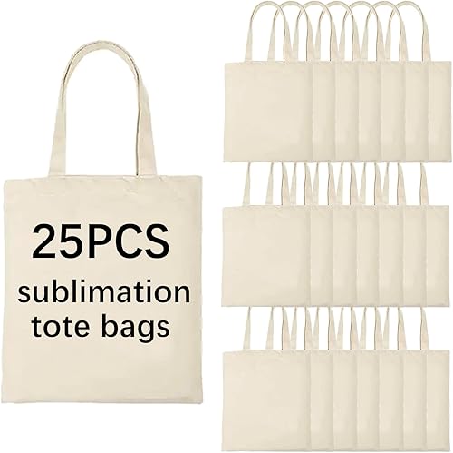 Miniatura 8 de OKBA Bolsas de mano de sublimación, bolsas de poliéster para sublimación, personalizaciones de bricolaje bolsas de lona en blanco de 12.2 x 14.2
