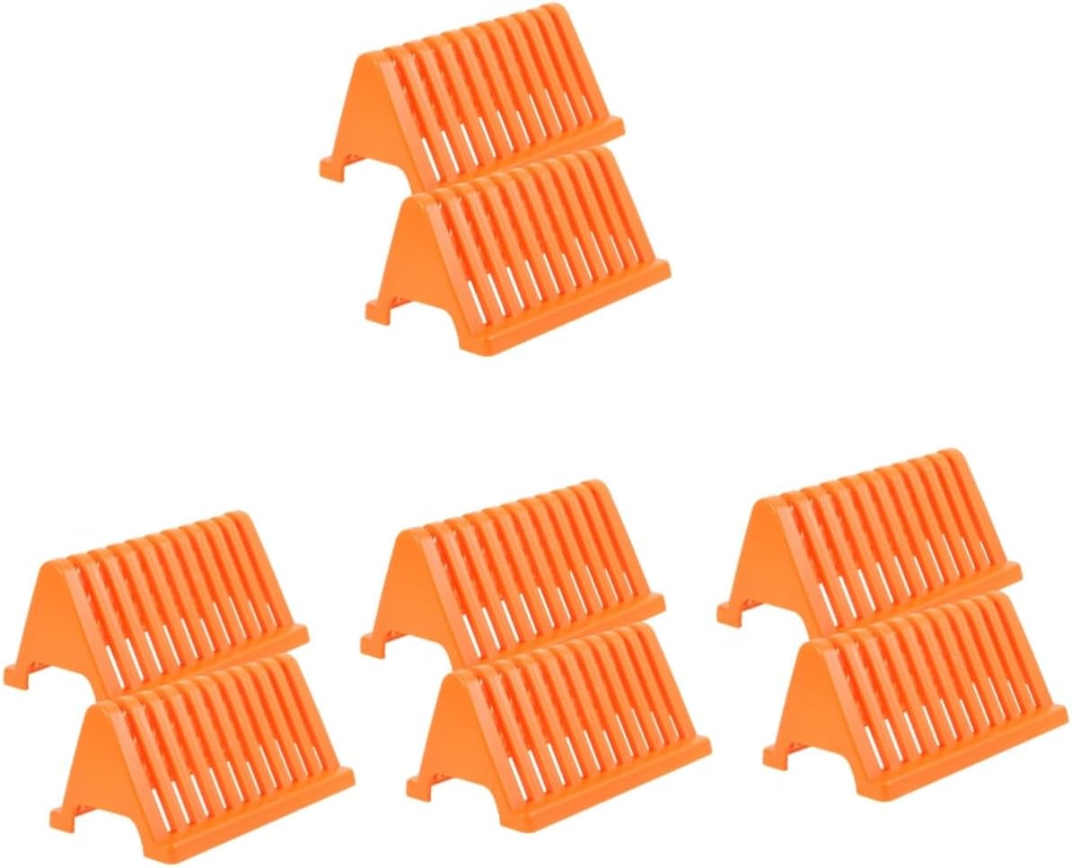 8pcs Plastic Microscope Slide Storage Rack Reusable Staining Stand for Laboratory Use Compact Design for Easy Organization of Microscope Slides Research and Education