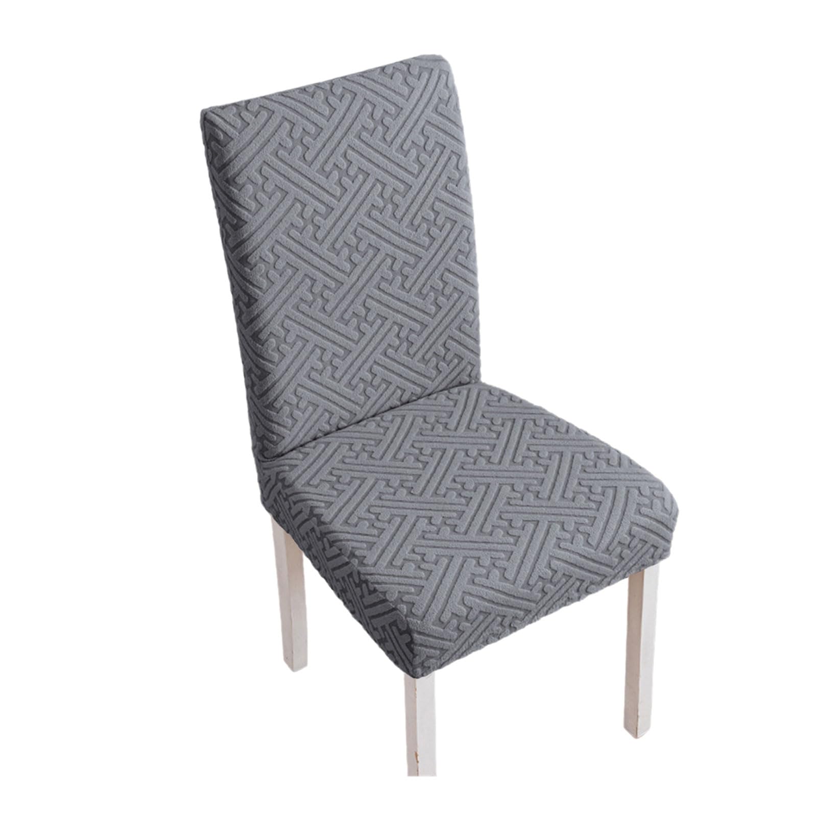 Carotoe Dark Gray Stylish Stretchable Chair Covers Chair Apparels, Care, For Everyday Elegant Protections Simplistic Slipcovers