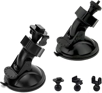 Sportway S20 2pcs Suction Cup Dash Cam Mount Holder, with 5pcs Joints, for Rove APEMAN CHORTAU Roav Nexar iiwey YI Z-Edge Old Shark KDLINKS Falcon Zero... Most Car Dash Cameras