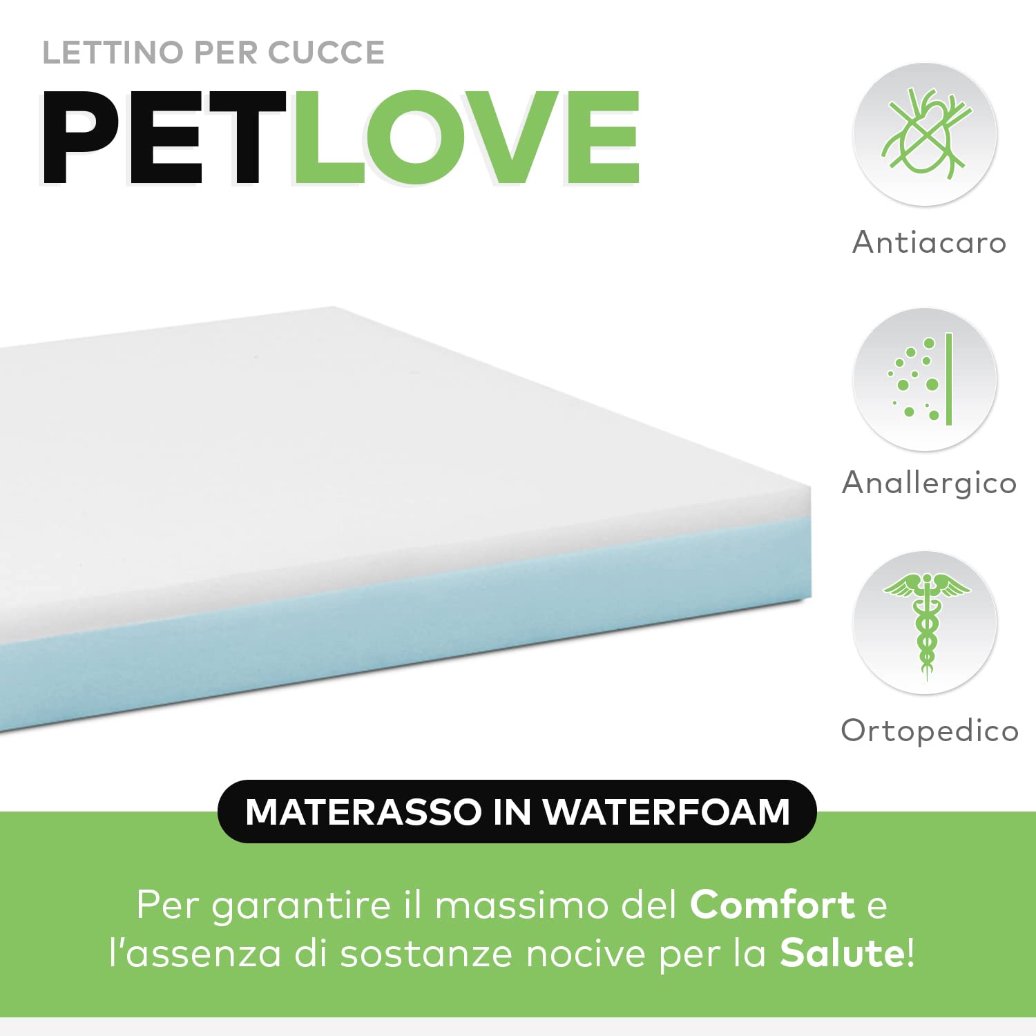 Evergreenweb - Caseta para perros de interior, talla grande, colchón con 2 fundas de recambio desenfundable y lavable, cama para mascotas, cojín ortopédico para perro, tejido masajeador azul