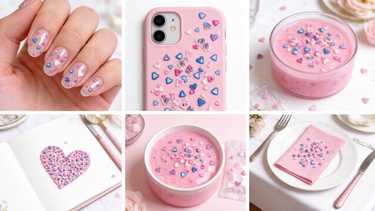 50g Colorful Fake Candy Resin Sprinkles Fake Candy Clay Sprinkles Polymer Sprinkles Polymer Clay Slices for Nail Art DIY Crafts Cake Phone Cas