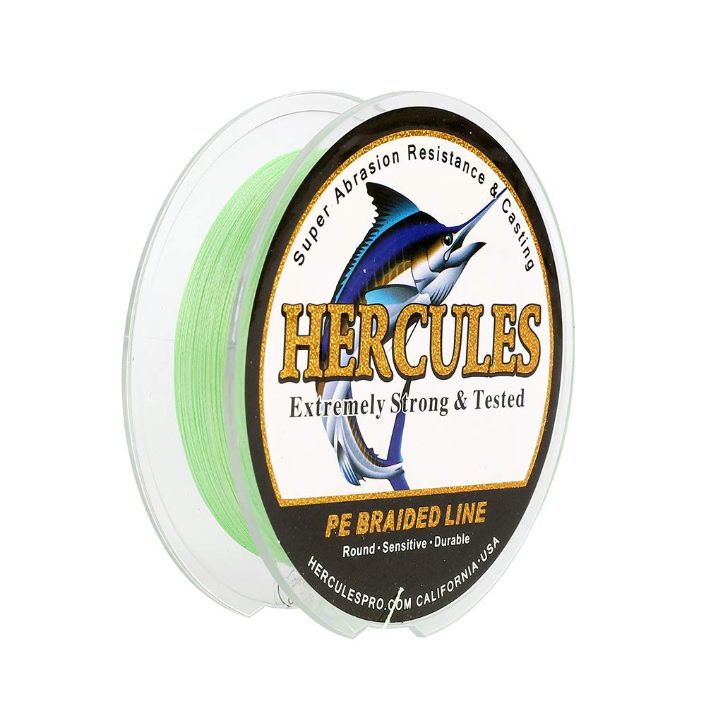 Hercules Braided Fishing Line 4 Strands 100m-2000m 6lb-100lb Super Strong PE Fishing Wire Multifilament Fishing Lines for Saltwater & Freshwater Fishing