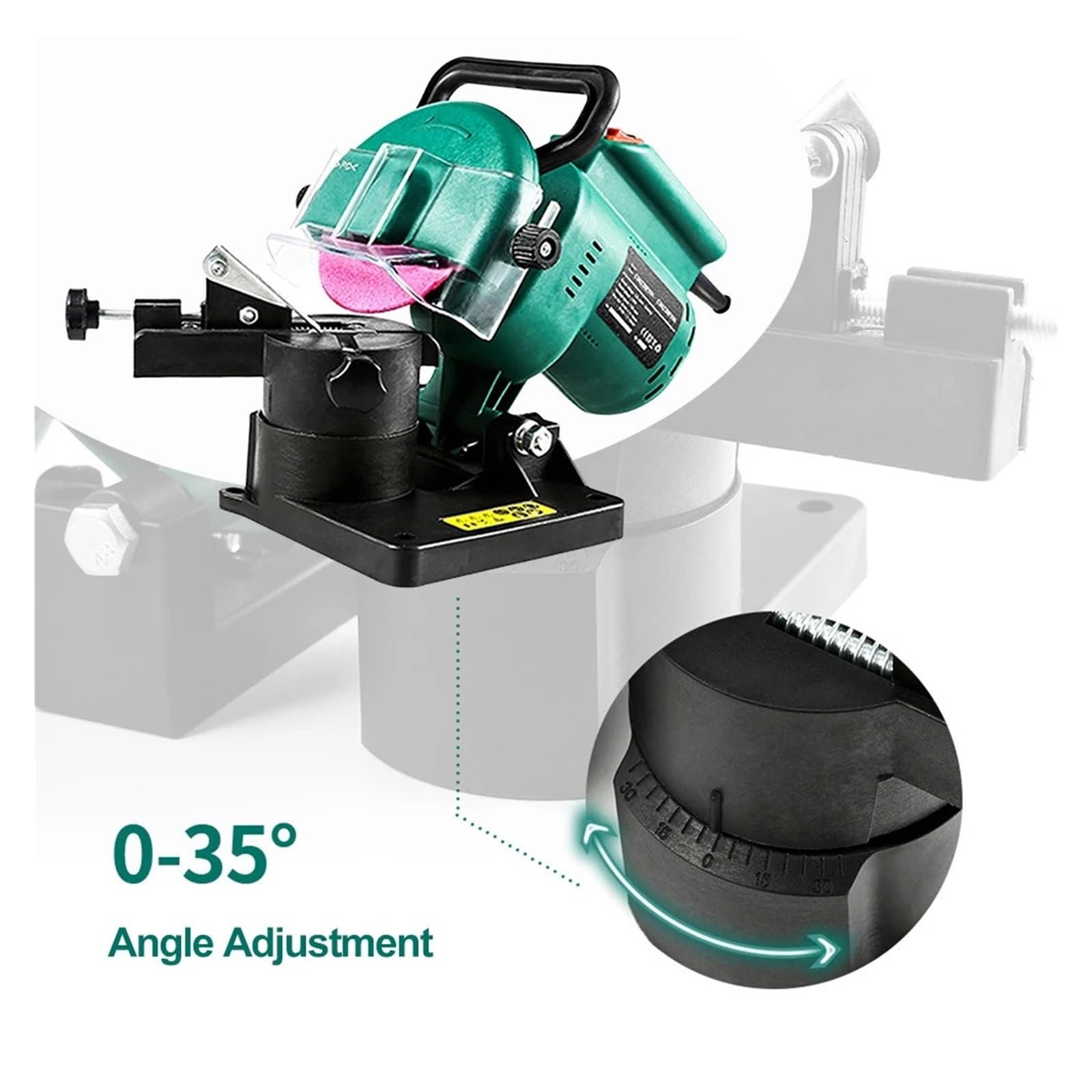 Affilatrice For Catene For Motosega Elettrica Da 220 W, Macchina For Affilare Motoseghe Portatile, Angolo Regolabile 100 Mm, 8500 Giri/min For La Molatura Risparmia Tempo E Fatica