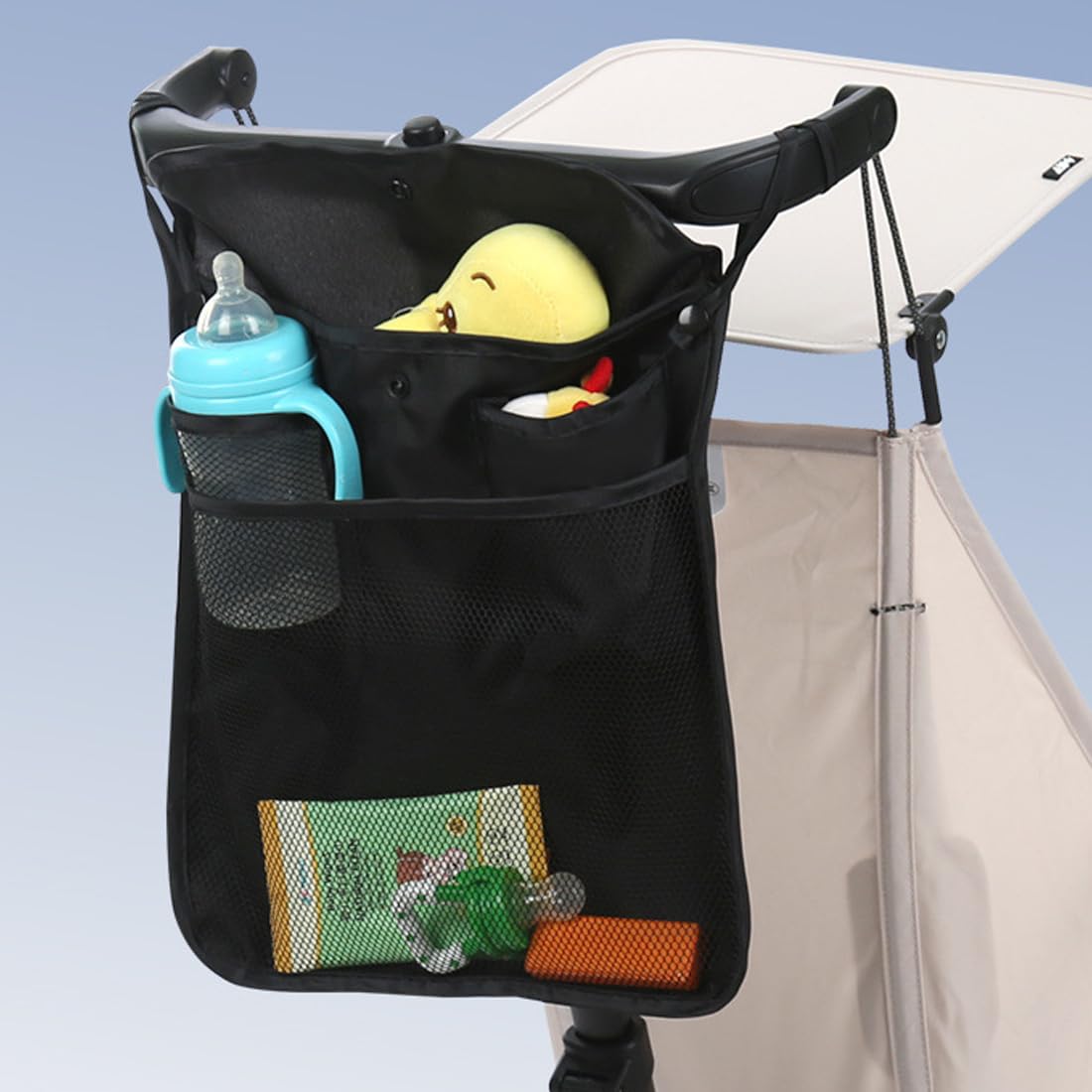 Organizer Universale per Passeggino, Borsa Per Passeggino, Borsa Portaoggetti Sospesa in Rete, Borsa Passeggino Grande, Borsa Organizer Universale