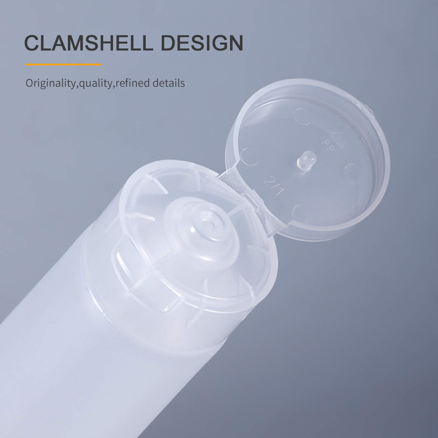 100ml Empty Tubes Soft Tubes Squeeze Bottle With Flip Cap Clear Refillable Containers for Cosmetics, Set of 28 PCS