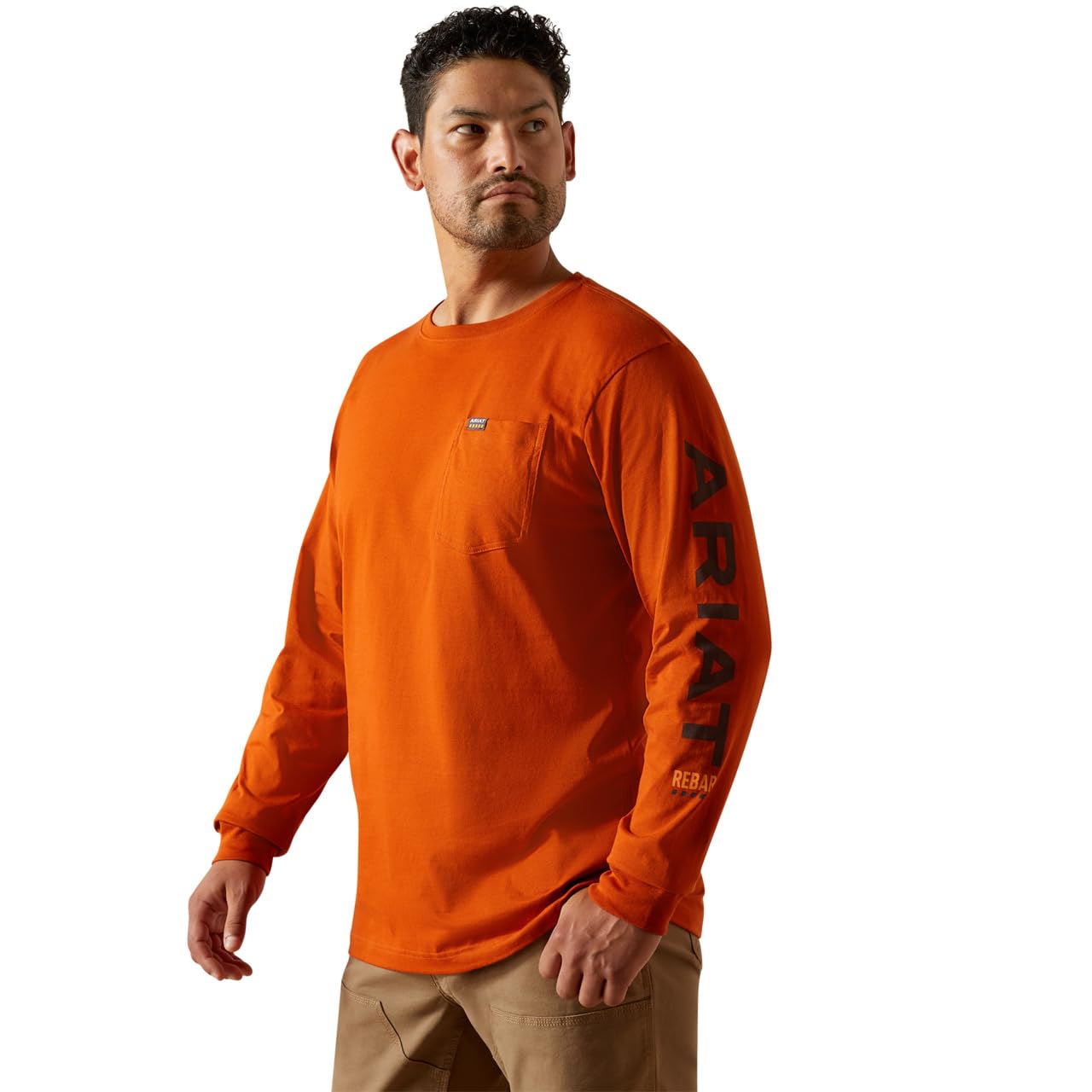 ARIAT Men's Rebar Cotton Strong Standard Logo Pocket T-Shirt