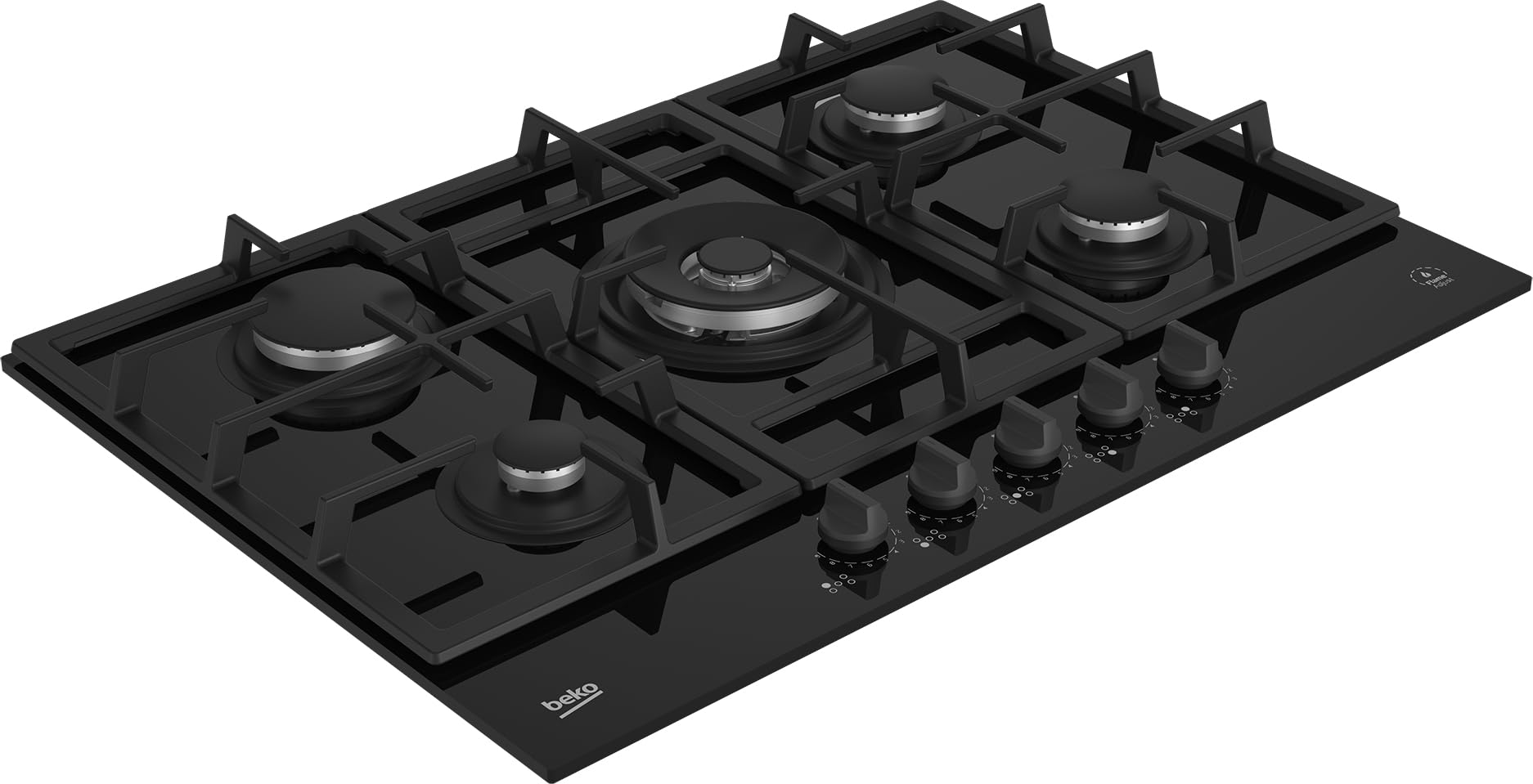 HILW75325SDX - Piano cottura a gas, n° 5 fuochi, nero, 75 cm