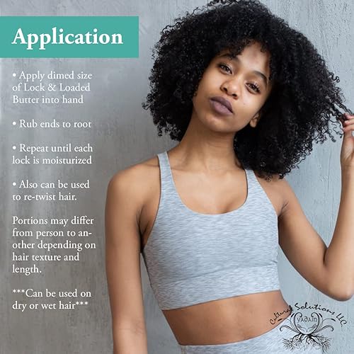 Miniatura 4 de Yadain Locked N Loaded Burdock Lock Butter & Scalp Moisturizer - Hidratante para tratamiento capilar para control del encrespamiento, dejando el