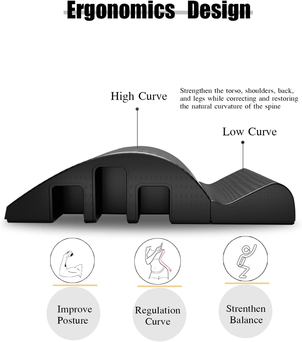 Pilates Spine Corrector, Pilates Massage Bed, Multi-function yoga Equipment for Balance, Core Strengthening and Stretching Balanced Our Body