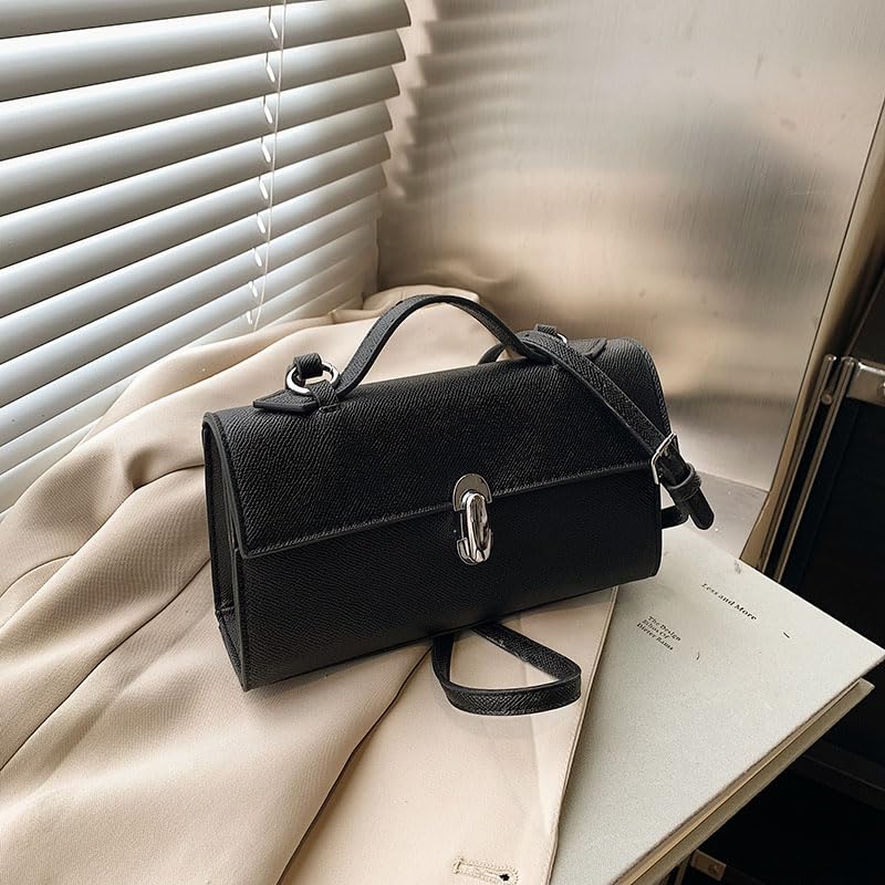 Women Vintage Shoulder Bag Adjustable Strap PU Leather Exquisite Satchel Bag Large Capacity Small Square Bag Work Travel Shop2