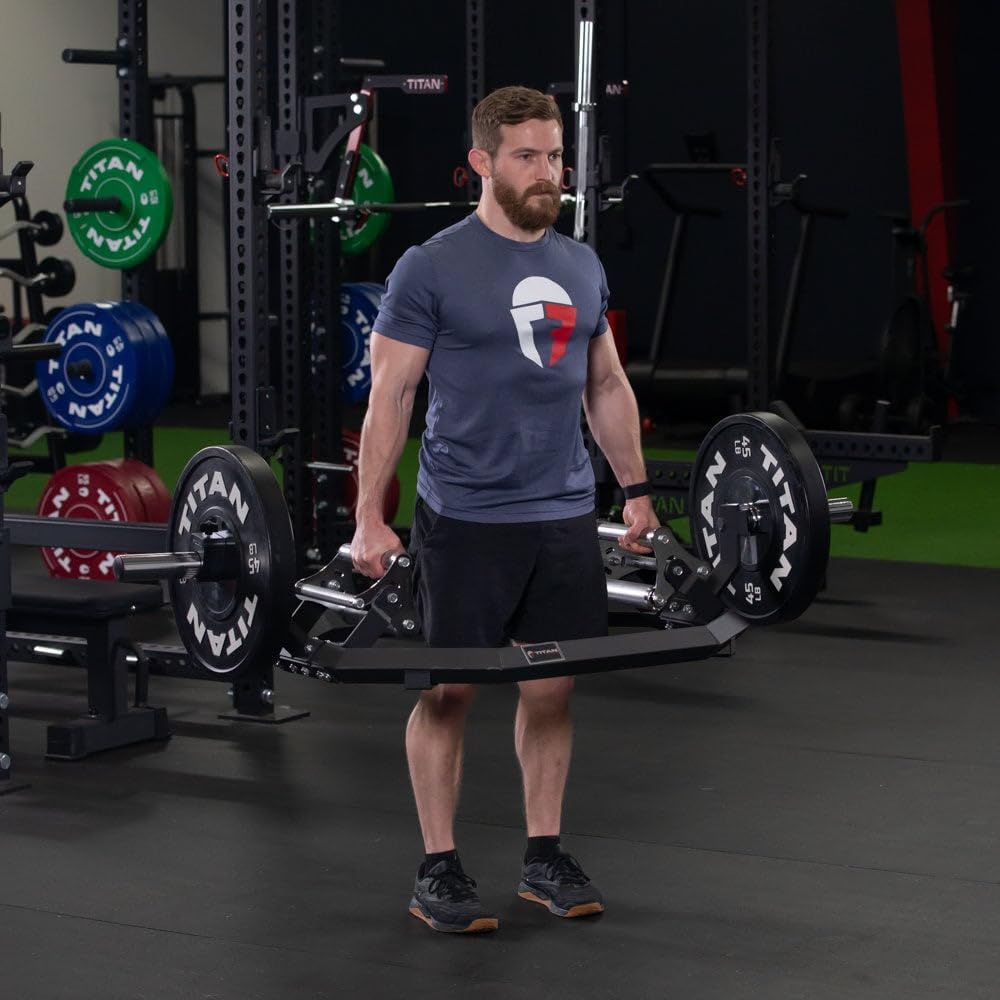 Titan Fitness EZ Load Hex Bar V2, Hexagonal Trap Bar with Tri-Grip Handles, Rated 500 LB, Specialty Olympic Barbell, Strength Training Deadlift Bar