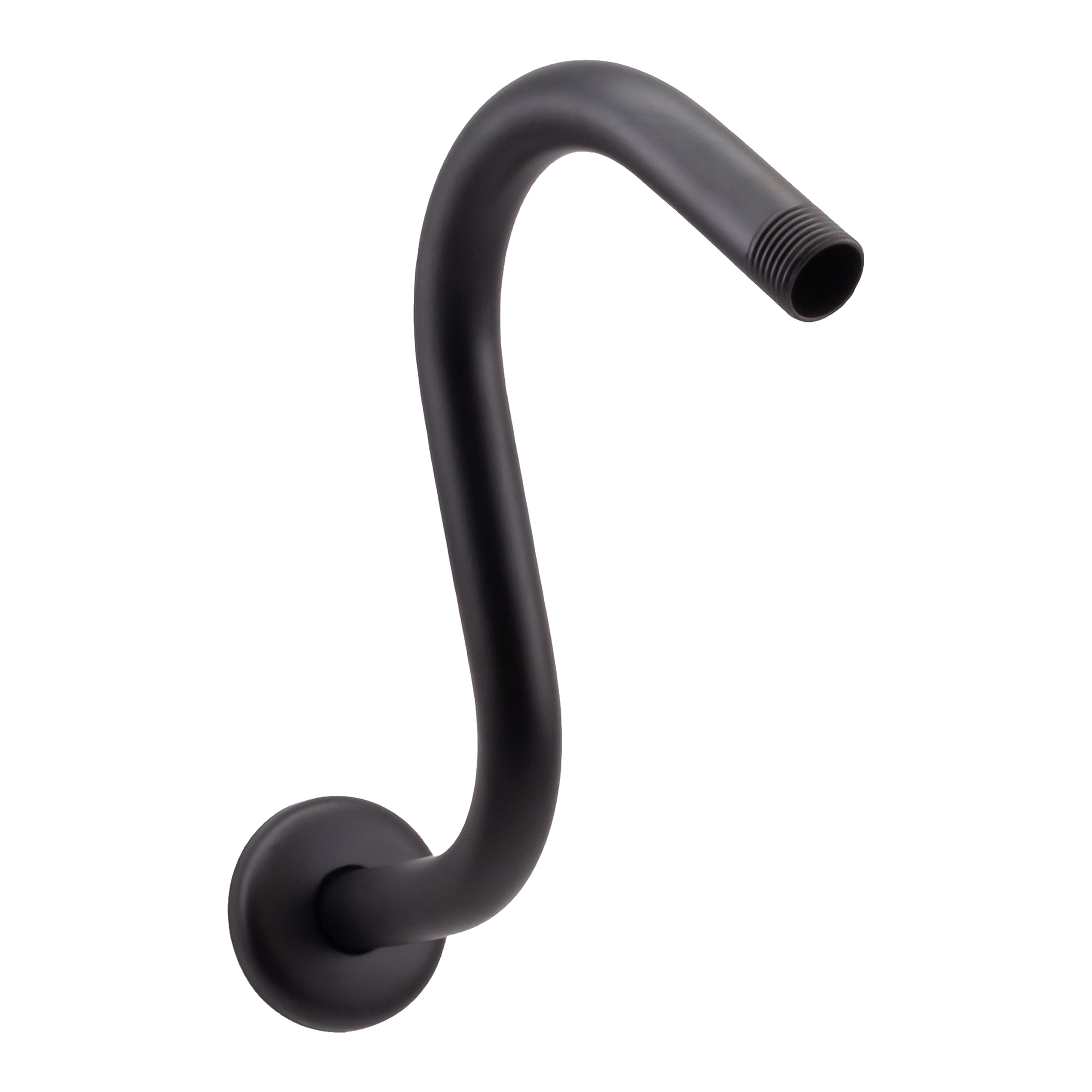 Westbrass CO573F-62 Cabezal de ducha redondo de 5 pulgadas con filtro ajustable de 5 funciones con brazo de ducha en forma de S de 10.5 pulgadas, negro mate