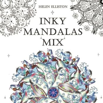 Paperback Inky Mandalas Mix: Themed Mandalas for relaxation (Inky Colouring Books) Book