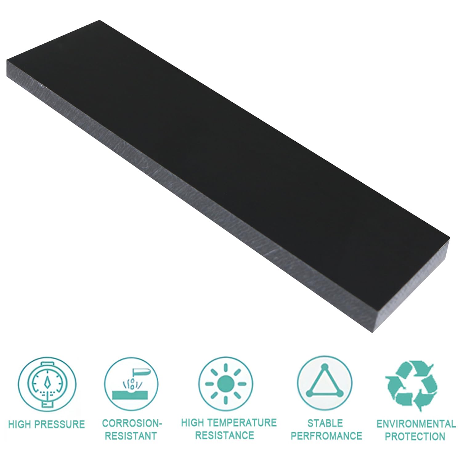HDPE Plastic Sheet - Black 3"x12" -3 HDPE Plastic Sheet - Black 3"x12" -3