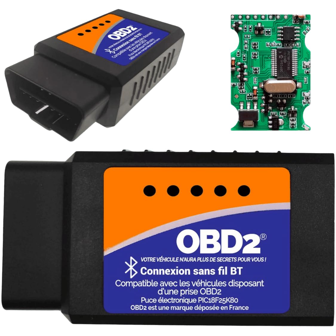 OBD2 Connexion Bluetooth + Support Francais 7/7J - Diagnostic des Codes Moteur en 3 Min ! Valise de Diagnostic Compatible avec la majorité des VÉHICULES - Vendeur Francais avec Support 7/7J 2026
