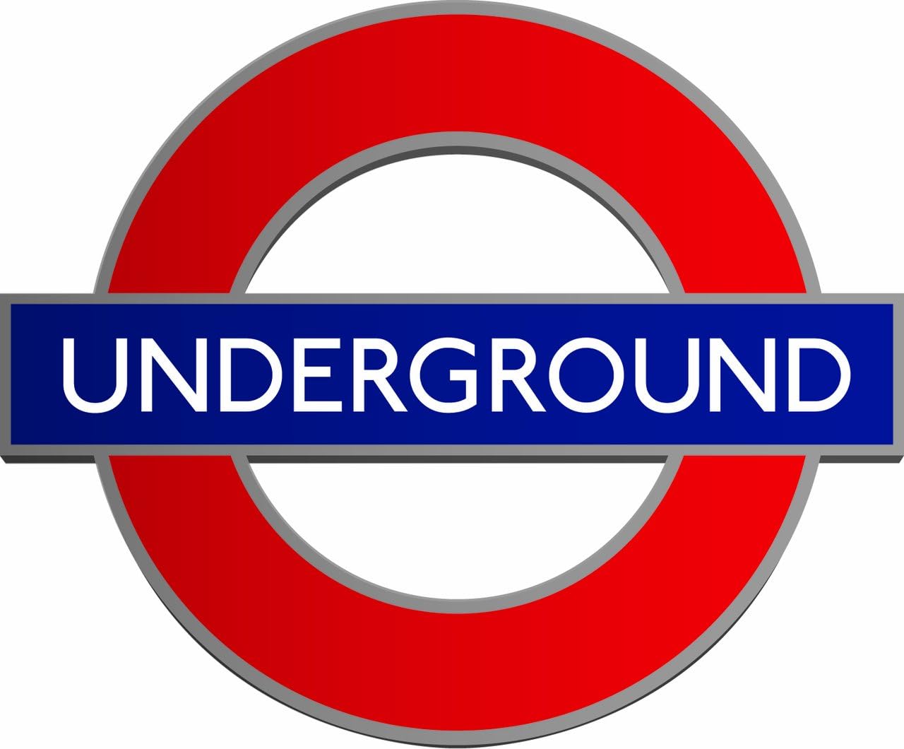 London Underground Sign 12 Standup Edible Premium Wafer Paper Cake Toppers Decoration 12 X 55Mm
