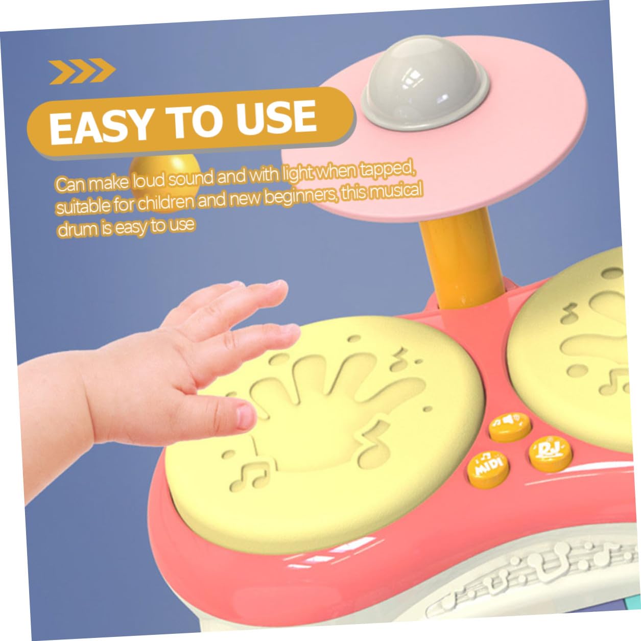 ifundom Juguete Educativo Musical para Niños Instrumento de Percusión Multifuncional de Plástico Rosa Que Mejora la Coordinación Ojo-Mano y Es Adecuado para Bebés