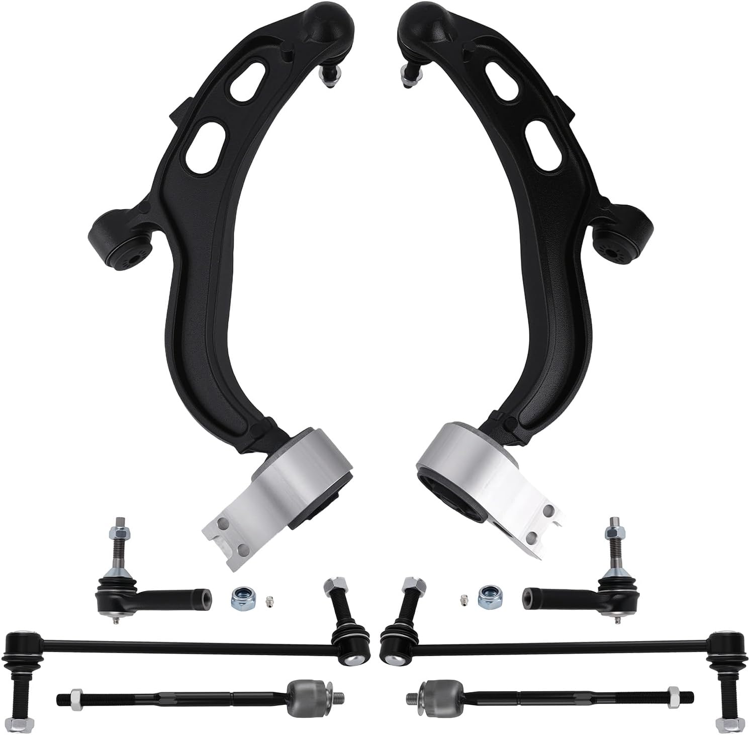 maXpeedingrods 8Pc Front Suspension Kit for Ford Taurus Flex 2013-2016 Lincoln MKS MKT, 2 Lower Control Arm w/Ball Joint 2 Sway Bar End Links 4 Tie Rod Ends
