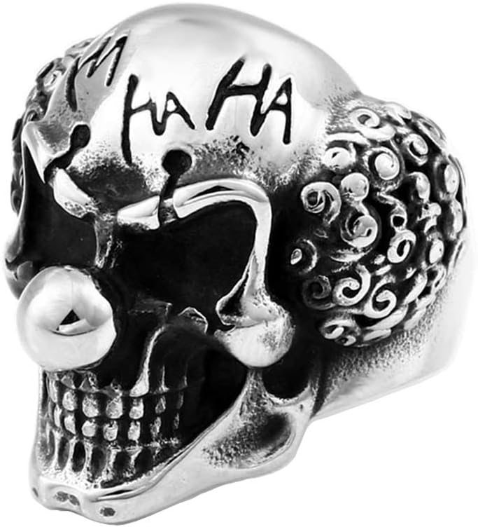 ZMY Home Genuine Stainless Steel Ring Jewelry for Men Fashion Punk Biker Skull Rings