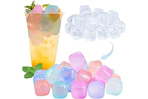 Color-Changing Reusable Ice Cube Squares for Drinks