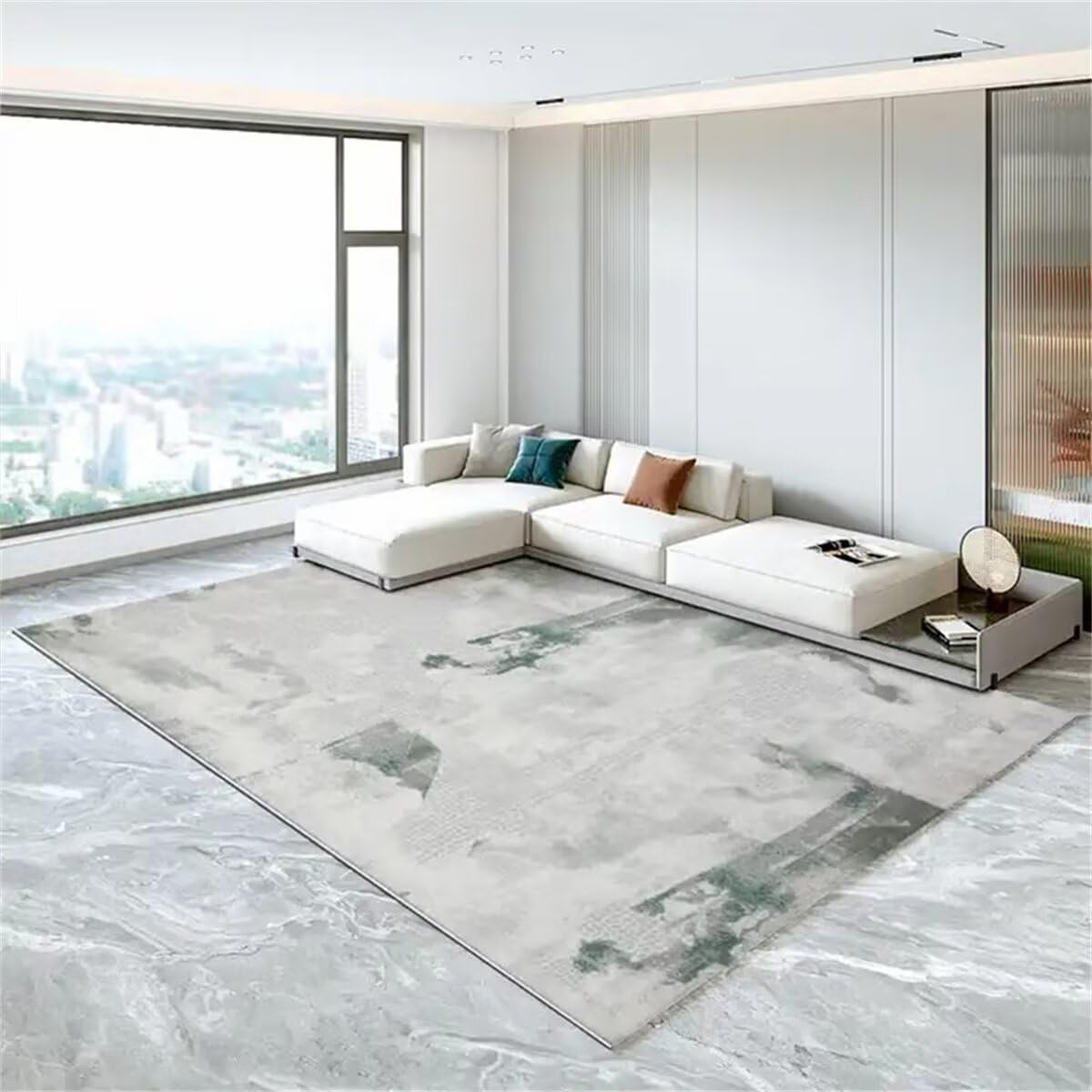 Tapis d'entrée intérieur gris pour sublimer le sol de votre salon moderne
