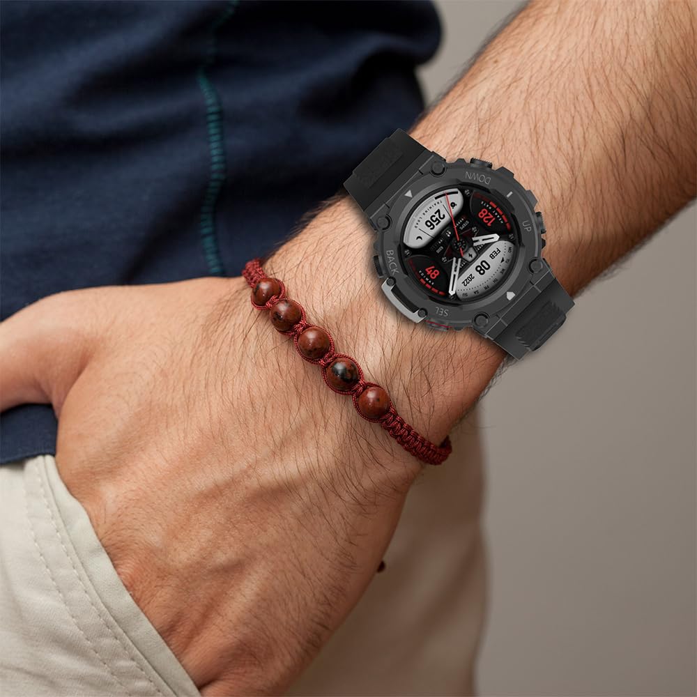 Cinturino GIOPUEY Per Amazfit T-Rex Ultra 2 – TPU Morbido, Design Bicolore A Giunzione, Giallo/nero, Facile Da Installare E Ricaricare - 2