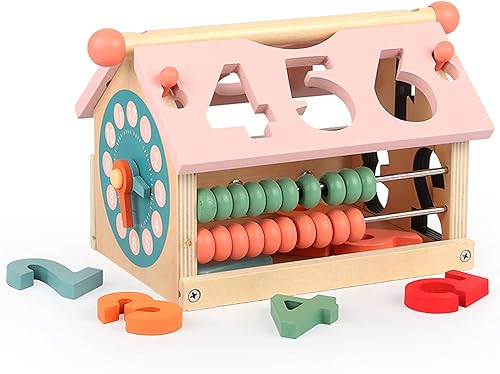 Miniatura 3 de Juguetes de madera para niños y niñas de 1 año Montessori Juguetes Clasificación y Conteo Bloques de actividades de juego Cubos matemáticas Regalos