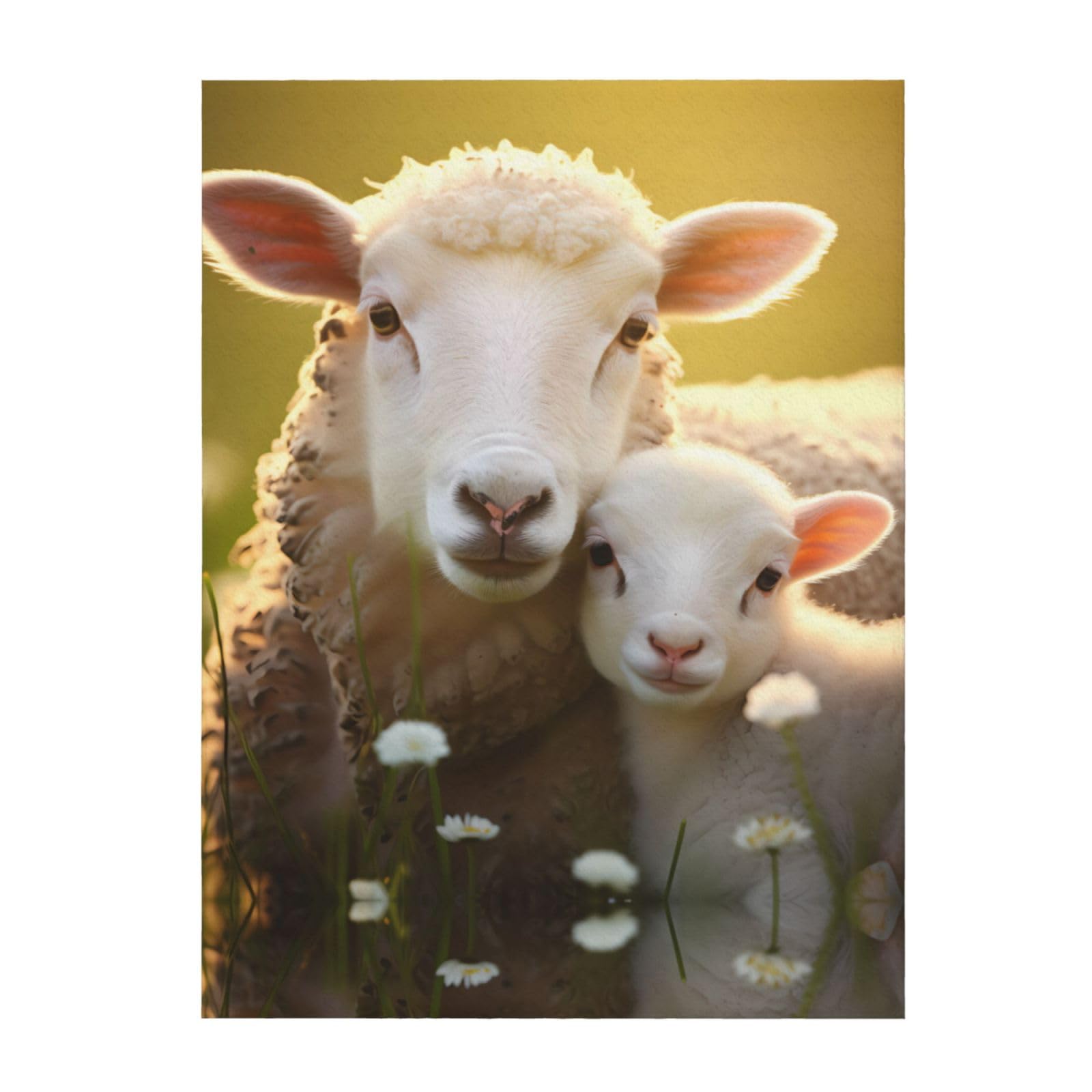 Couverture mouton mignon de qualité supérieure grand jeté de lit durable