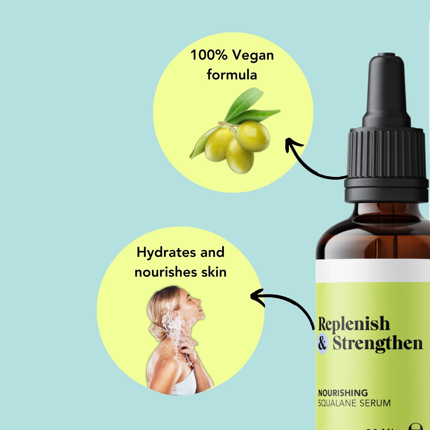 FFS Beauty Replenish & Strengthen: Squalane Serum, Skin Care, Cleansing Oil, Face Serum, Facial Oil - Image 2