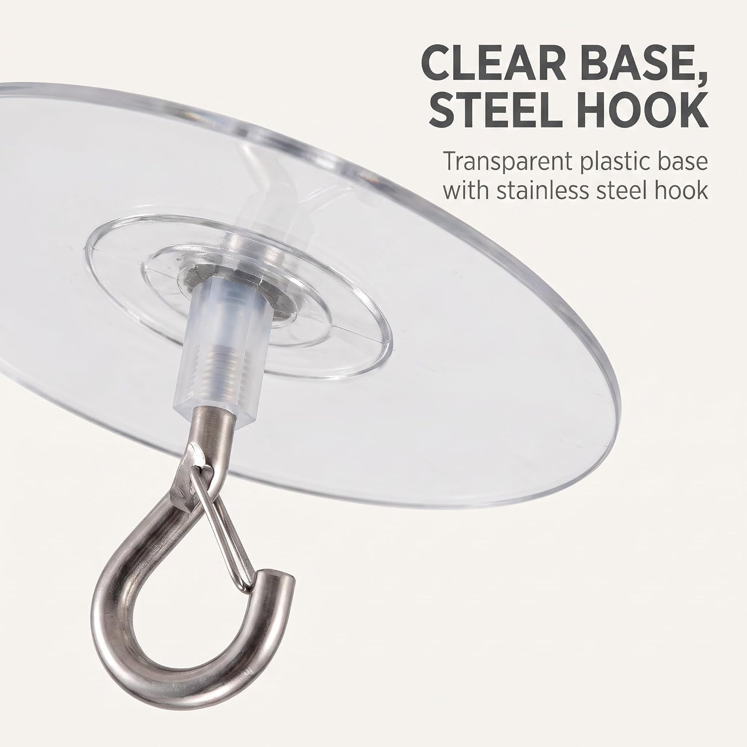 1pc Silver Adhesive Ceiling Hook-Weight-Bearing Stick-On Ceiling Hooks, Sticky Ceiling Hook,Drill Free Hanging Ceilings Hook with Safety Clasp,Water Resistant Hooks for Ceilings Plants Chimes,Hardware