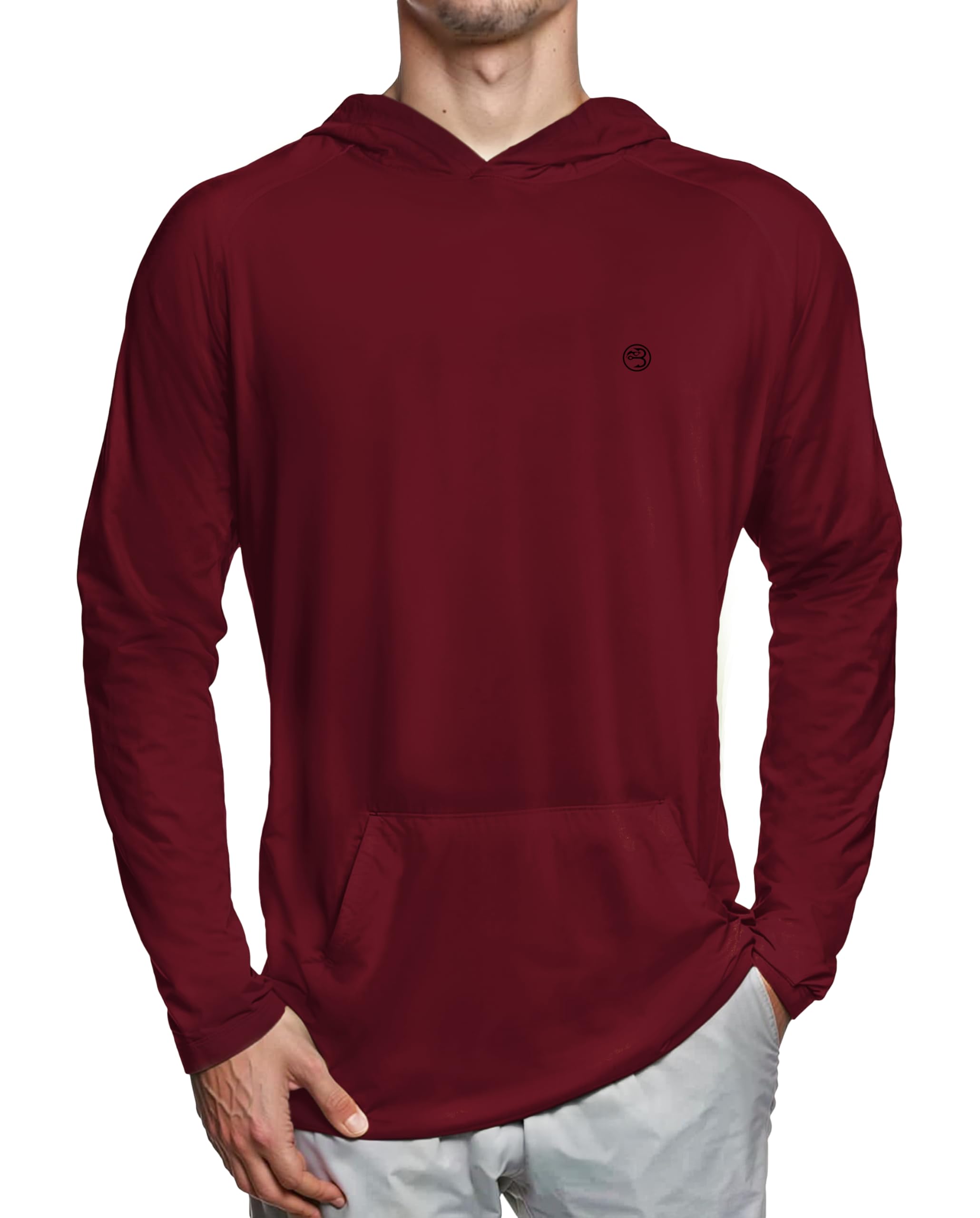 Mens Dry-Fit UPF 50+ Sun Shirt Hooded, Fishing Shirts for Men Long Sleeve, SPF Shirts for Men, Men's Rash Guard