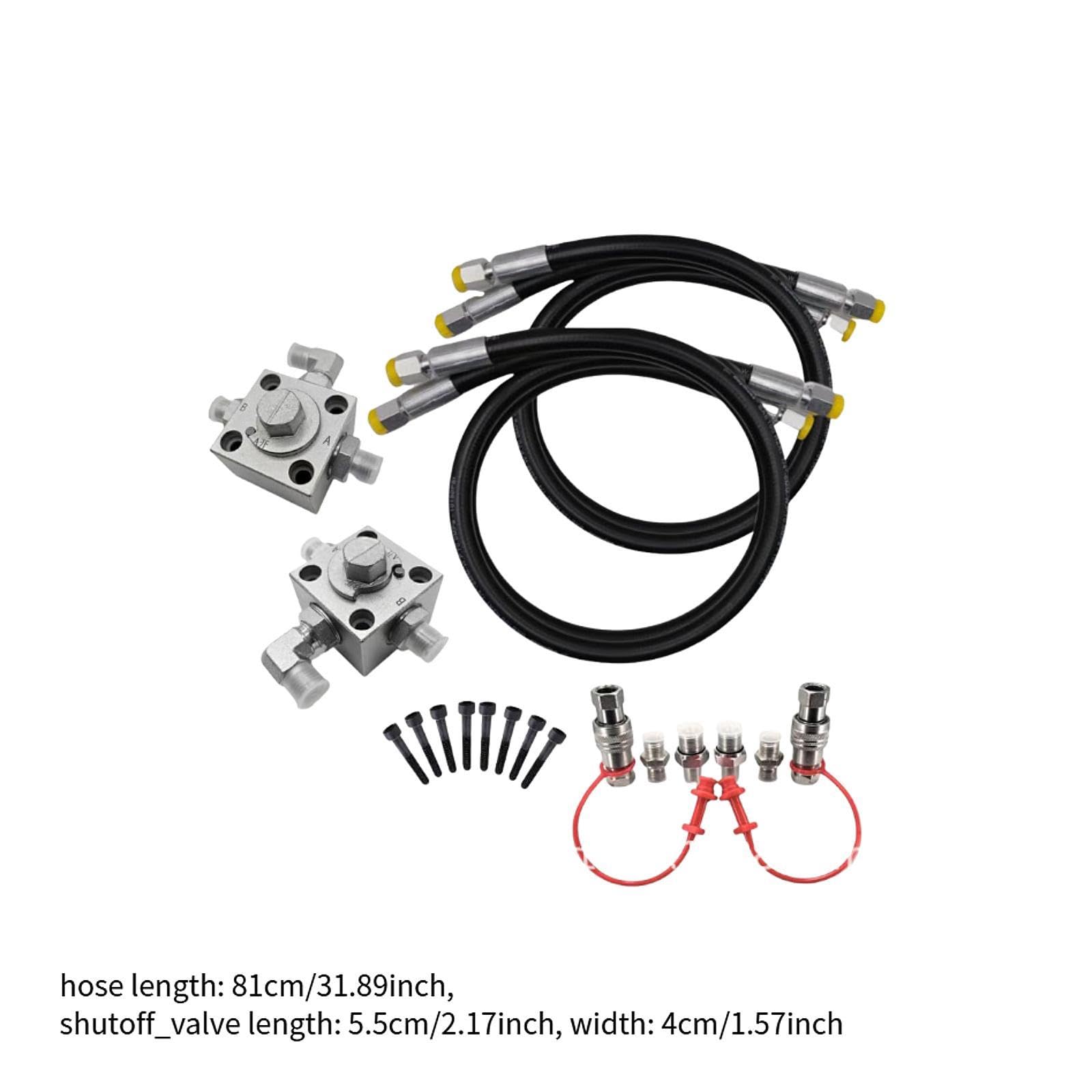 1 kit de mini vannes de dérivation 3 voies valve hydraulique connecteur rapide tuyau pièces pièces stable fonction hydraulique réduit temps d'arrêt adapté pour