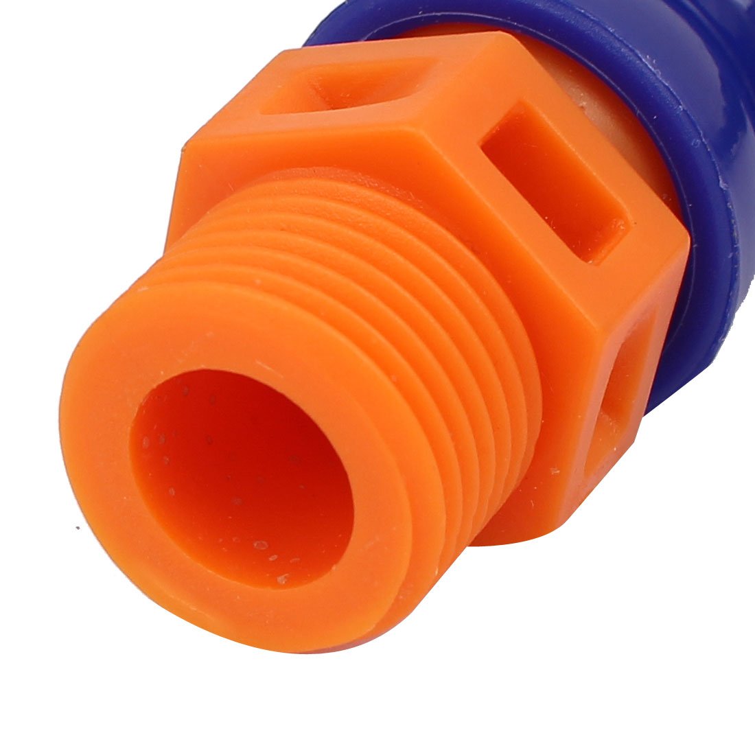 sourcing map 1 / 2Bsp Rosca Macho Boquilla Redonda De Plástico Flexible Del Aceite Del Agua Del Refrigerante Tubo Manguera
