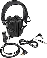 Vista 1 de HYS Auriculares con cancelación de ruido, auriculares con cable sobre el oído, reducción activa delgada de ruido orejeras Negro