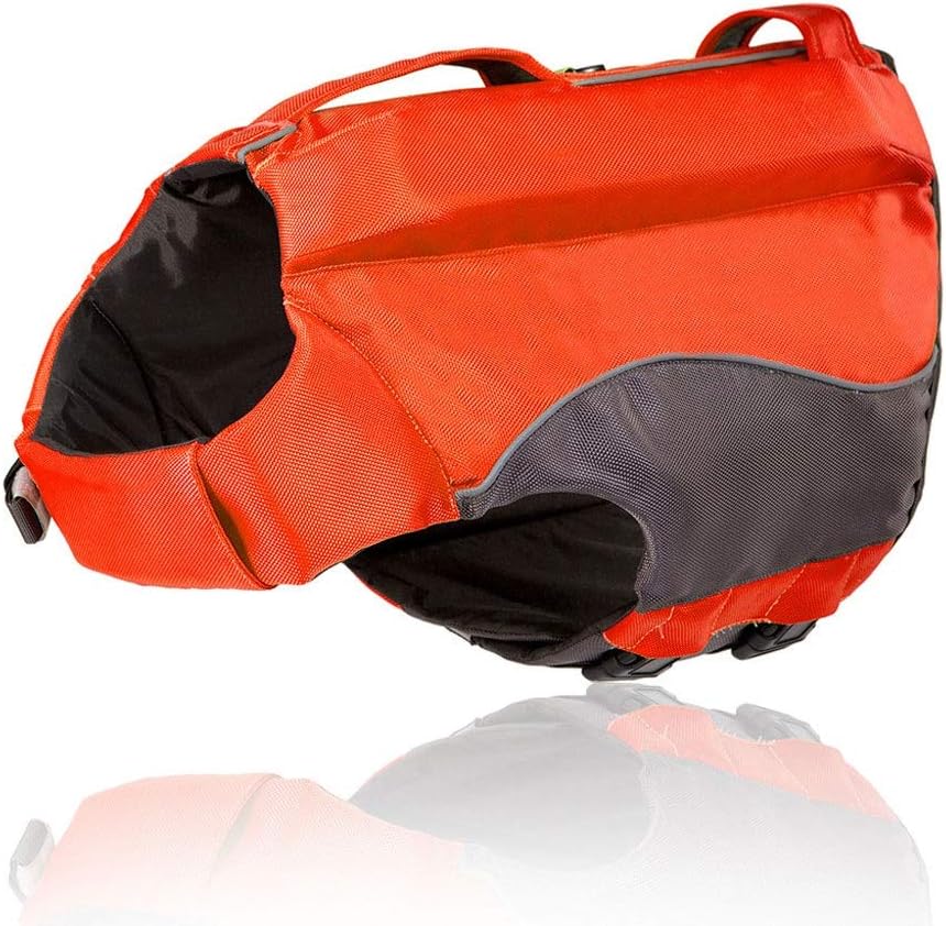 Dog Life Jackets pet Dog Life Jackets pet Clothing Dog Vests Floating Clothing Outdoor Dog Swimwear (Color : Orange Size : L)