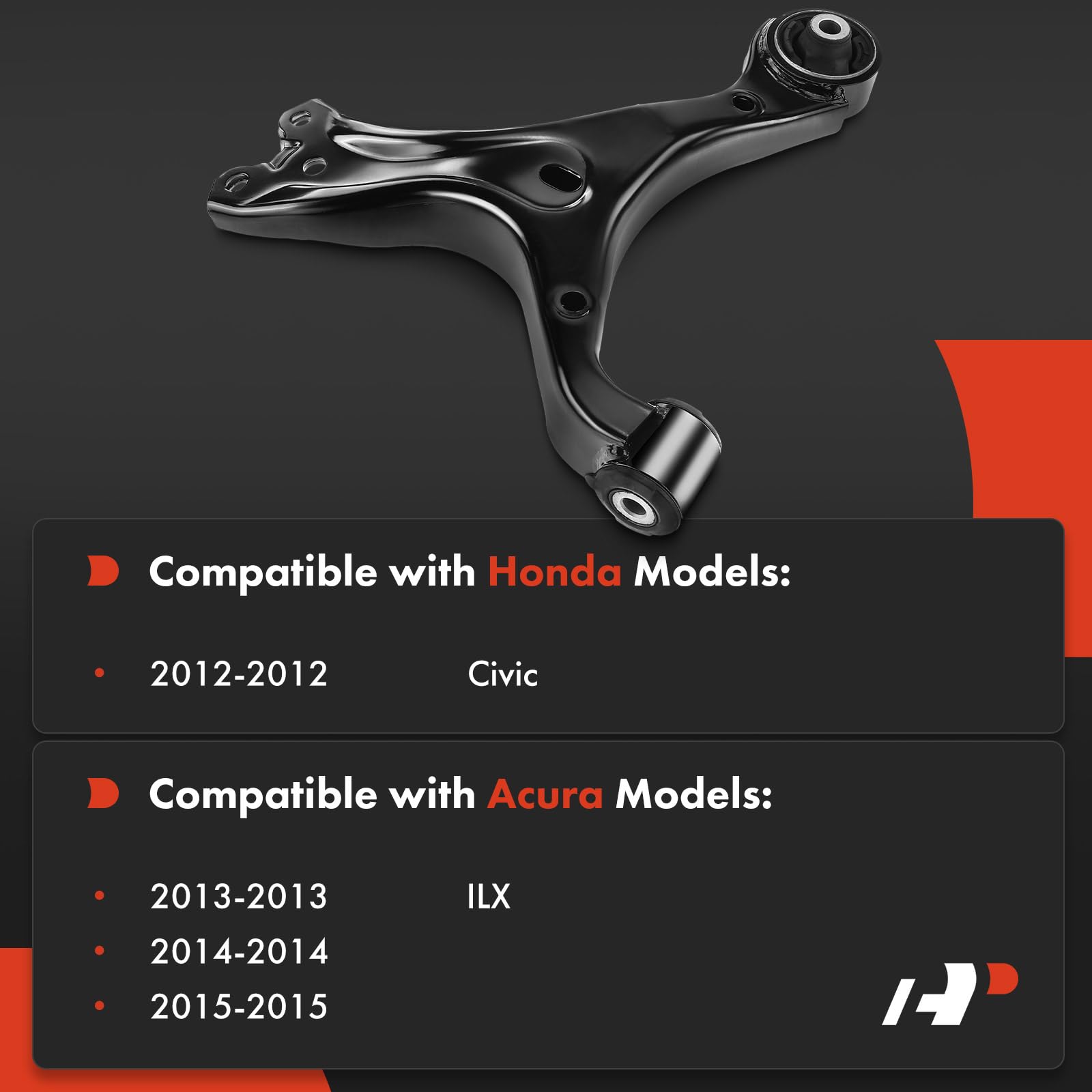 Lower Kits & Parts For Acura ILX Front Right Lower Control Arm With Ball Joint For 2012-2015 Honda Civic & Acura ILX - Kit K622039 Detroit Axle Control Arm - Foto 7