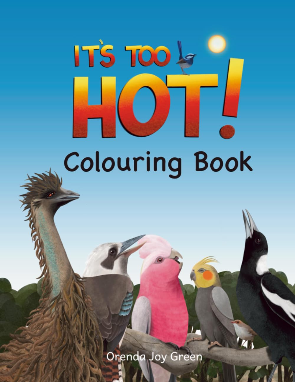 IT'S TOO HOT! COLOURING BOOK: Colour in Australia's iconic birds as they find clever ways to stay cool on a scorching hot summer day.