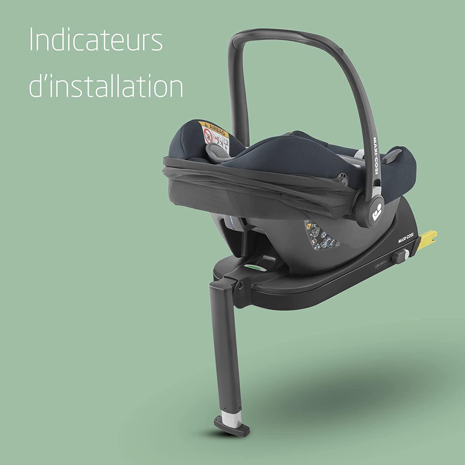 Maxi-Cosi Base siège-auto pour cosi CabrioFix i-Size, base siège auto ISOFIX, 40-75 cm, 0-12 kg, Noir