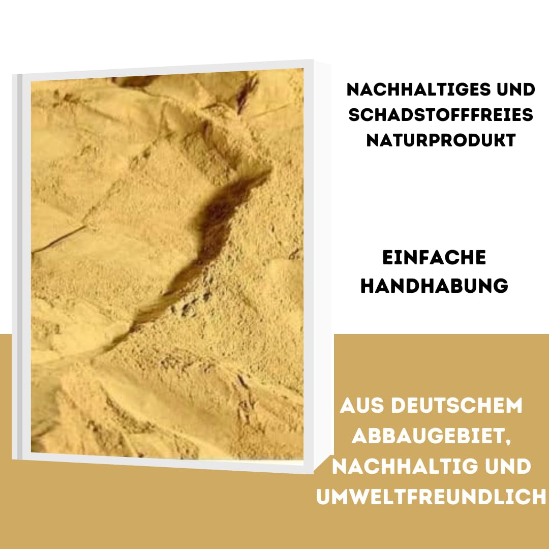Doubleyou Geovlies & Baustoffe Lehmpulver | 20 Kg | Naturprodukt | Ideal für Terrariengestaltung und Insektenhotels | Perfekt zum Modellieren und Basteln | Terrariensand I Bodengrund I Samenbomben