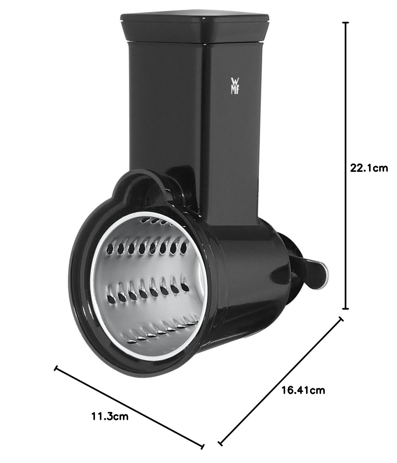 WMF Profi Plus Gemüseschneider mit 4 Schneideinsätze für Gemüse, Obst, Käse, Edelstahl, Zubehör passend zur WMF Profi Plus/Küchenminis Küchenmaschine