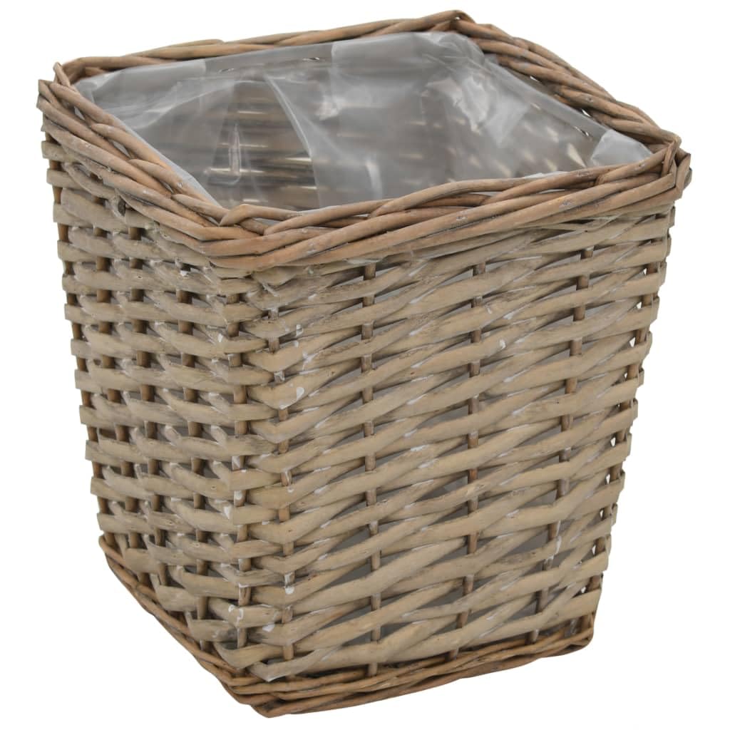 Générique Lits surélevés 3 pcs Osier avec Doublure en PE Maison & Jardin Pelouses & Jardins Jardinage Pots & Cache-Pots (Poids 2.4KG)