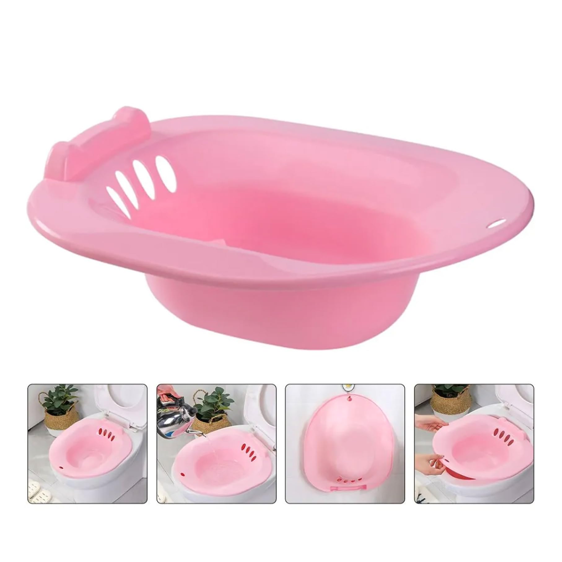 Baignoire de sitz Pliable pour Les Toilettes, bassin de Bain de sitz Portable pour trempage par siège pour Les Toilettes baignoires périnéales pour Un soulagement hémorroïdal