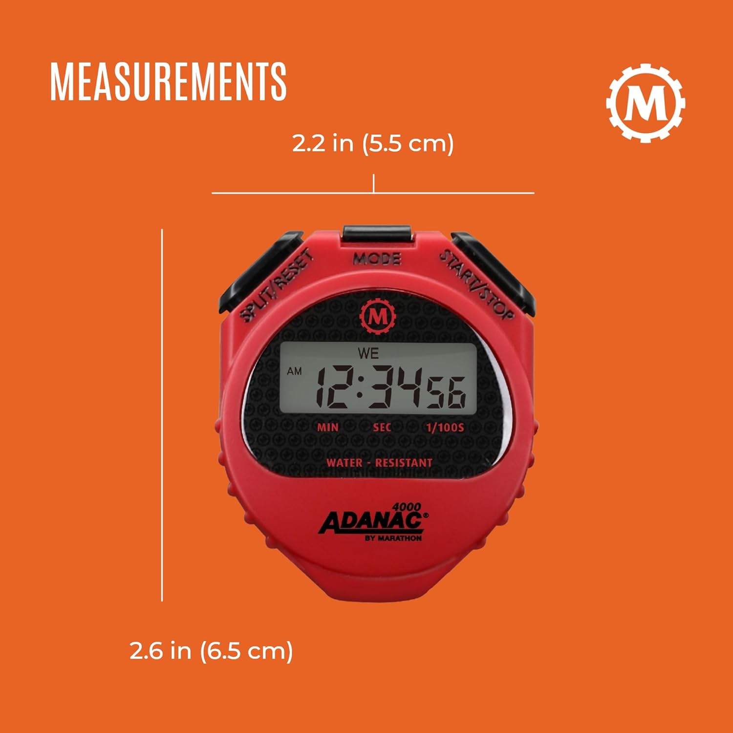 Marathon Adanac 4000 Stopwatch Dimensions