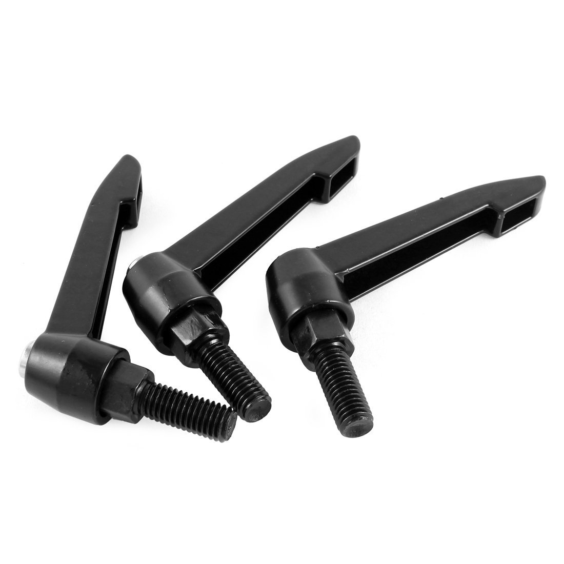 uxcell M10x25mm Thread 80mm Long Lever Lathe Adjustable Clamping Handle 3pcs