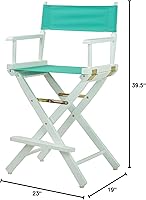 Vista 235 de Silla de Director de 18" Marco Blanco Lona Rosa