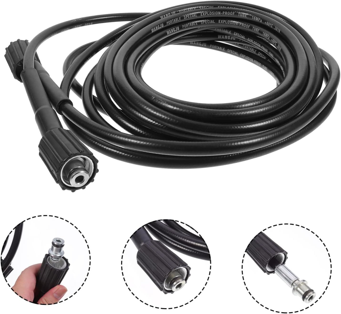 9m High Pressure Washer Hose Explosion-Proof PVC Rubber Garden Hose for Cleaning Cars and Outdoor Use