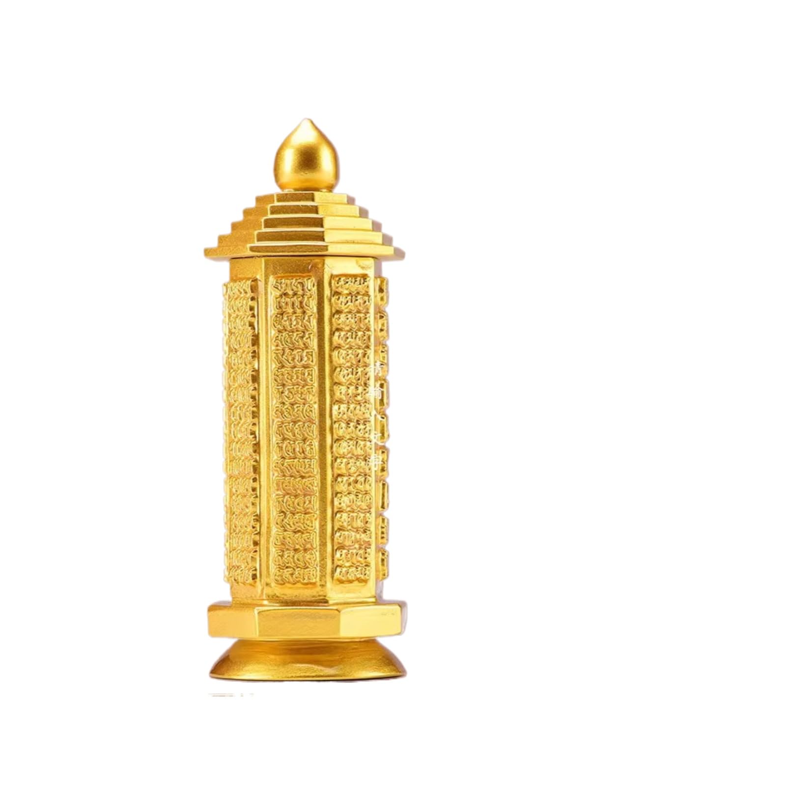 Stupa bouddhiste bronze antique tour Dharani Sutra reliques 14cm