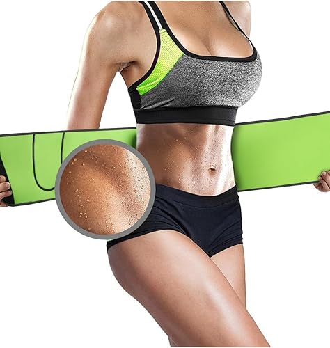 Miniatura 10 de SYXUPAP Cinturón de entrenamiento de cintura, promueve el sudor, cinturón de ejercicio para mujeres y hombres, cinturón de entrenamiento abdominales